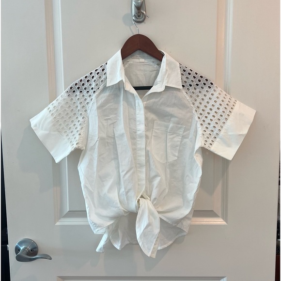 Jonathan Simkhai Short sleeve shirt in white - Picture 2 of 14